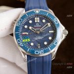 Omega Diver 300m James Bond Limited Edition Watch Blue Spiral Dial-Best Fake Omega Watches